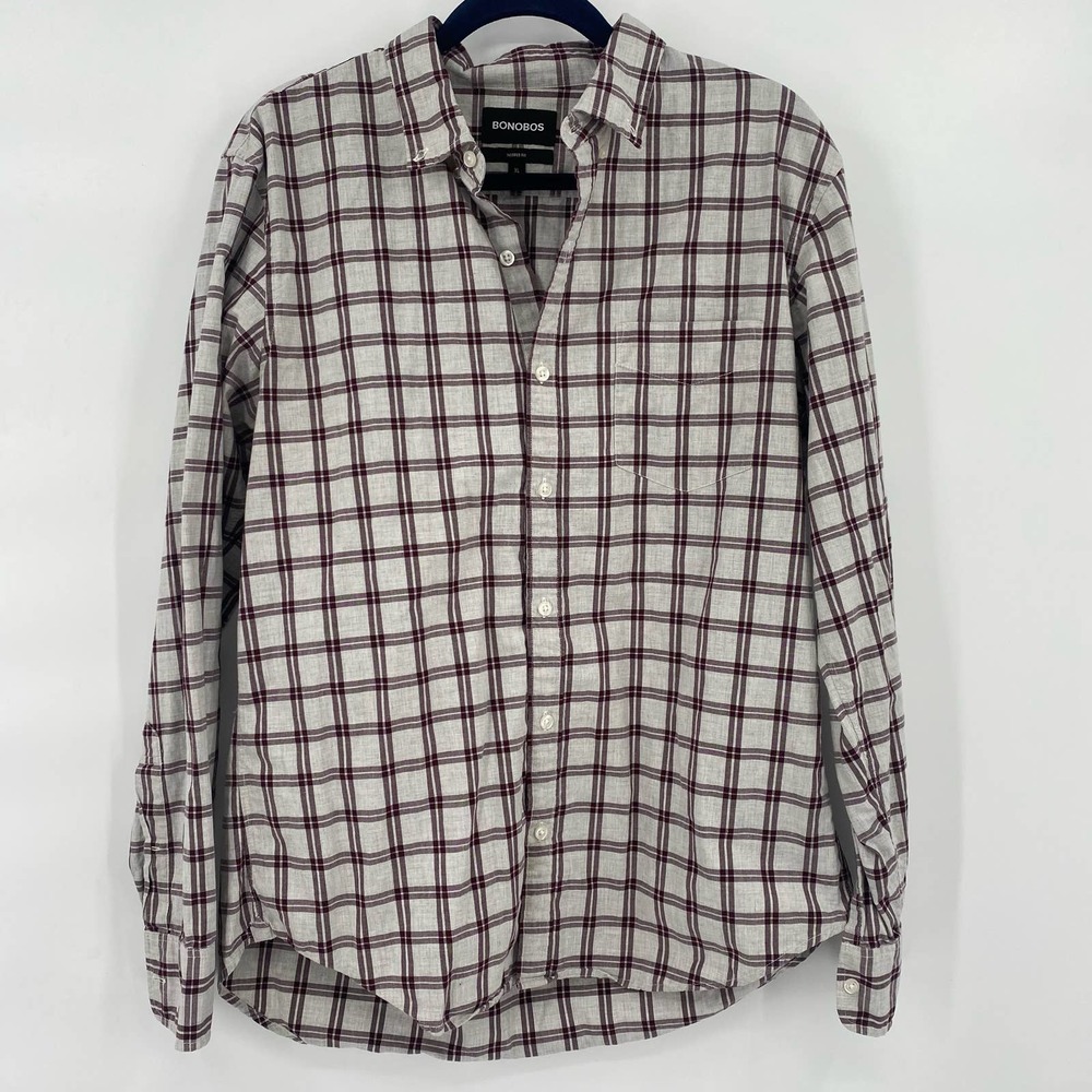 Bonobos Tailored Fit 100% Cotton Button Front Shirt Size Extra Large